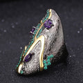 Colorful Landscape Pattern Oval Statement Ring Jewelry Accessory view 2