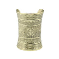 Wide Embossed Antique Metal Cuff Bracelets in Ten Designs view 7