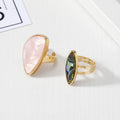 Irregular Shell Adjustable Rings in Pink and Abalone view 3