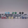 Five-Petal Stone Flower Stud Earrings In Seven Colors view 4
