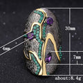 Colorful Landscape Pattern Oval Statement Ring Jewelry Accessory view 5