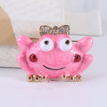 Enamel Frog Brooch Crystal Bow Blue Pink Green Styles view 7