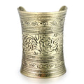 Wide Embossed Antique Metal Cuff Bracelets in Ten Designs view 6
