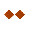Orange Square Studs