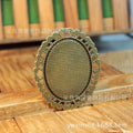 Antique Finish Large Oval Setting Metal Jewelry Component view 2