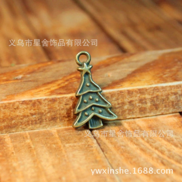Christmas Tree and Star Charm Pendant 22x13mm