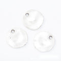 Round Hammered Metal Blank Charm Pendant Jewelry Making Component view 4
