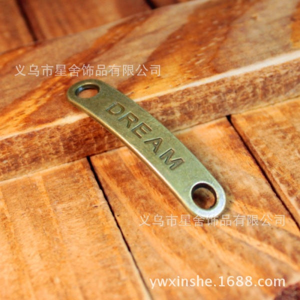 DREAM Double-Hole Curved Bar Charm Connector 38x8mm