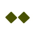 Solid Geometric Small Stud Earrings in Nine Colors and Shapes view 8