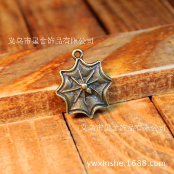 Spider Web Alloy Charm Pendant 21x17mm