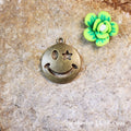 Antique Finish Winking Face Metal Charm Component for Craft Projects view 2