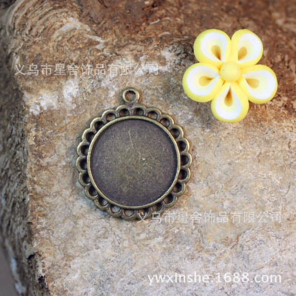 Filigree Cabochon Tray Bezel Setting Pendant Base for 20mm Cabochons