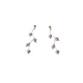 Gold Wire Constellation Freshwater Pearl Drop Earrings Pair view 5