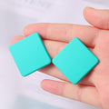Solid Geometric Small Stud Earrings in Nine Colors and Shapes view 3