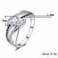 Twisted Split Band Ring With Round Clear Center Stone view 5