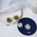 Translucent Acrylic Layered Petal Flower Stud Earrings view 4