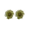 Eight Color Translucent Layered Petal Flower Stud Earrings view 8