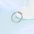 Three Bead Slim Band Rings in Gold or Silver Tone Finishes view 2