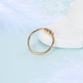Three Bead Slim Band Rings in Gold or Silver Tone Finishes view 4