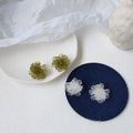 Translucent Acrylic Layered Petal Flower Stud Earrings view 1