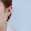 Gold Wire Constellation Freshwater Pearl Drop Earrings Pair view 3