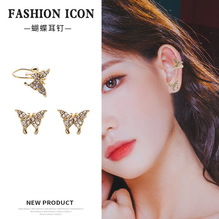 Clear Look Butterfly Three Piece Ear Sets in Two Finishes