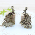 42x25mm Alloy Peacock Charm Pendant