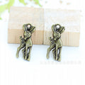 19x8mm Double-Sided Deer Alloy Charm Pendant
