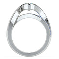 Clear Round Stone Blue Accent Crossover Ring Jewelry Accessory view 3