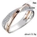 Interlocking Crisscross Pave Ring In Three Metal Finishes view 5