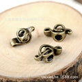 Hollow Music Note Alloy Large Hole Bead Pendant 18x9mm