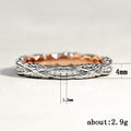 Two Tone Slim Braided Band Ring with Clear Accents view 5