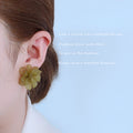 Translucent Acrylic Layered Petal Flower Stud Earrings view 2