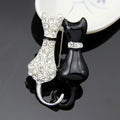 Black Silver Tone Cat Crystal Metal Brooch Pin for Jackets and Lapels view 5