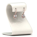 Rose Gold Tone Round Floral Cluster Drop Earrings Jewelry Accessory view 3