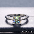 Square Clear Stone Crossover Double Band Ring Jewelry Accessory view 5