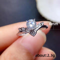 Silver Tone Star Cluster Ring with Clear Round Stones view 5