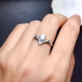 Silver Tone Star Cluster Ring with Clear Round Stones view 4