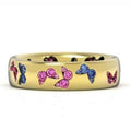 Colorful Butterfly Pattern Band Ring In Six Designs view 6