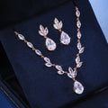 Clear Teardrop Marquise Necklace Earring Sets Multi Metal view 6