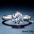 Silver Six-Prong Round CZ Solitaire Ring Twisted Band view 5