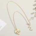Silver Tone Heart Evil Eye Pendant Necklace with Crystal Border view 5