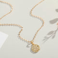 Round Crystal Hamsa and Evil Eye Pendant Necklaces in Four Designs view 8