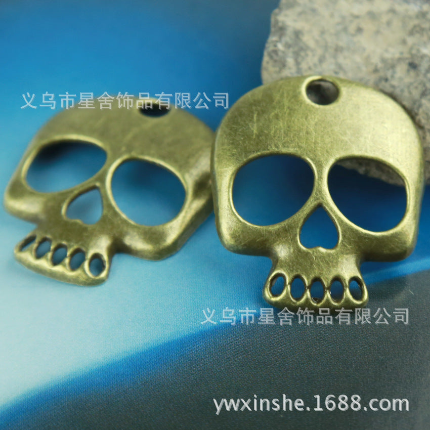 34x30mm Alloy Skull Head Punk Charm Pendant