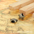 Spotted Starfish Alloy Large Hole Bead 13mm