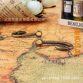 Curved Fish Hook Pendant Charm In Multiple Metal Finishes view 2