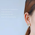 Gold Enamel Daisy Flower Stud Earrings Four Color Ways view 3