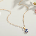 Ten Millimeter Evil Eye Pendant Necklaces in Three Colorways view 2