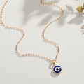 Ten Millimeter Evil Eye Pendant Necklaces in Three Colorways view 3