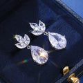 Clear Teardrop Marquise Necklace Earring Sets Multi Metal view 2